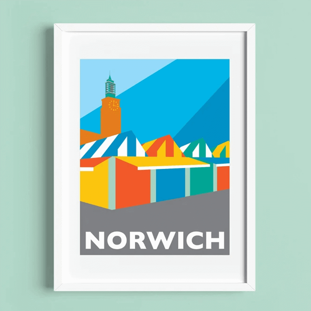 Rebecca Pymar Norwich Market A3 Poster